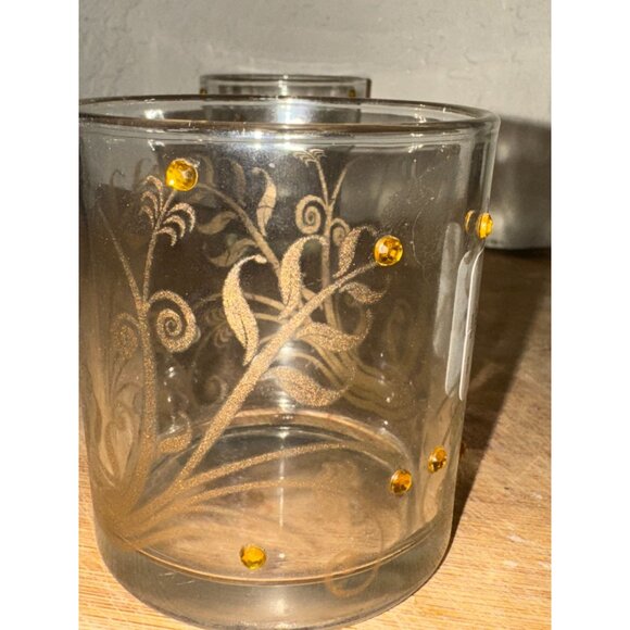 Set Of 3 Decorative Glass Candle Holders With Gold Text & Embellished Design - Picture 8 of 8